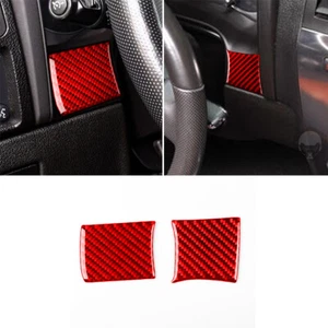 Borde de panel lateral del volante interior de fibra de carbono rojo para Hummer H3 2006-2010 - Imagen 1 de 15