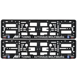 2 x Audi VW ABT TUNING Number Plate Holder Surround Frame Trim Car Van - Picture 1 of 3
