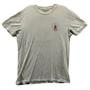 Volcom Shirt Men Medium Yellow Cotton Short Sleeve Logo Ron Jon Adult T-Shirt - Picture 1 of 12