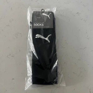 Puma Fußball Team Liga kniehohe Fußballsocken schwarz Größe 3 oder Large (7-9) - Bild 1 von 2