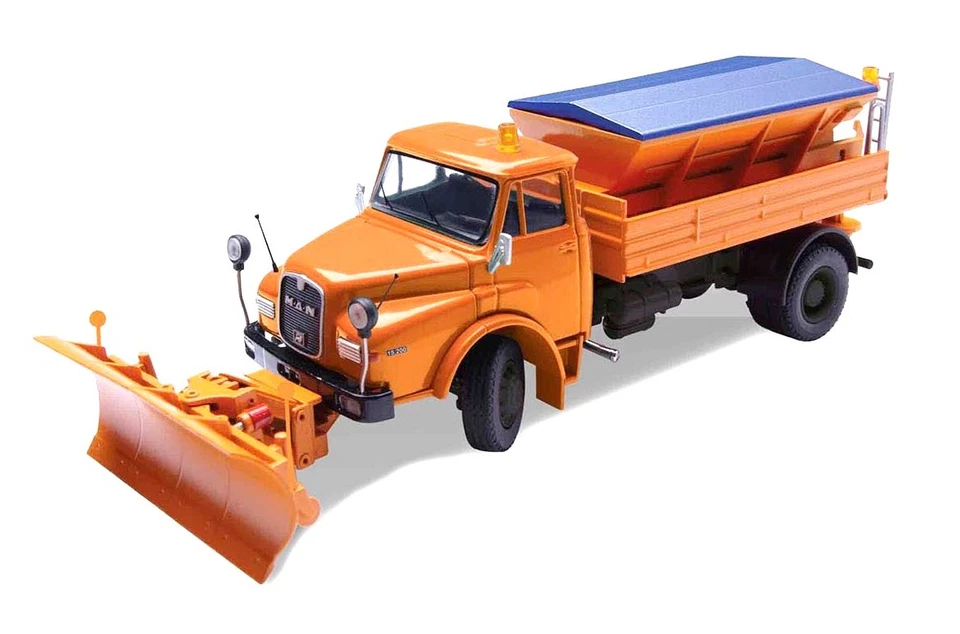 Conrad 1053 MAN HAK 15.200 Truck w/Snow Plow & Salt Spreader 1/50 Die-cast MIB - Image 1 of 1