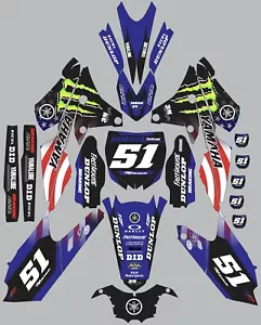 Decals for YAMAHA GRAPHICS YZ 250f 2014 to 2018 and YZ450f 2014-2017 Flag - Bild 1 von 1