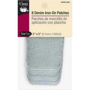 Dritz Denim Iron-On Patch (8ct) - Picture 1 of 9