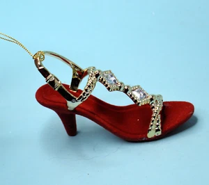 Red sandal shoe Christmas ornament - Picture 1 of 5