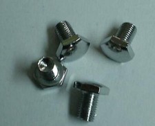 KIT 4 BULLONI CROMATI PER FISSAGGIO PARAURTI FIAT 500 F R
