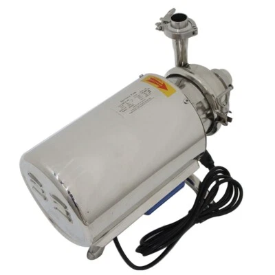 3T/h 316 Stainless Steel Centrifugal Pump Sanitary Beverage Impeller Pump 110V - Image 1 of 4