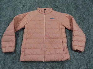 Patagonia Down Sweater Jacket Girls XL 14 Pink Down Fill Insulated Youth Kids * - Picture 1 of 13