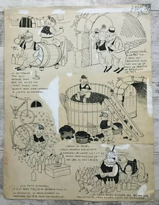 Robert Carrizey (1905-1943) Comic Ink And Gouache Caricature Satire The Wine Vat - Picture 1 of 11
