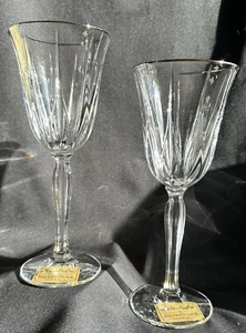 NEW - Set of 2 Noritake Vendome-Platinum Water Goblets 8 5/8" - Picture 1 of 4