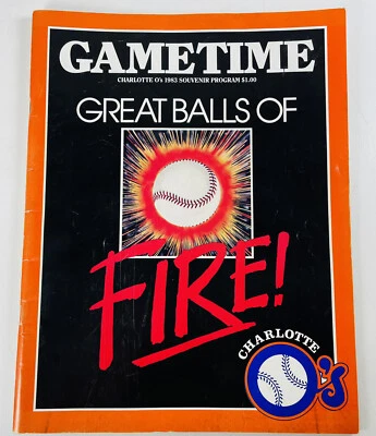1983 Charlotte O's Minor league Baseball Game Time Souvenir Program  - Image 1 of 4
