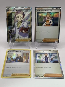 Pokémon TCG 4X Professor’s Research Full Art 201/202, 147/172 189/198 190/198 NM - Picture 1 of 2