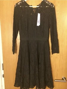 Phase Eight Black Lace Long Sleeves Dress Size 10 - NEW - Picture 1 of 5
