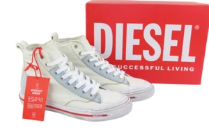 Diesel S-athos Mid Damen Sneakers EU39 Weiß Knöchel Top Schnürer Mandel UVP 175 - Bild 1 von 17