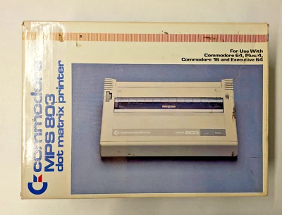 Commodore MPS 803 in OVP, Dot Matrix Printer, C64, C16, Commodore, Drucker, 80s - Bild 1 von 4