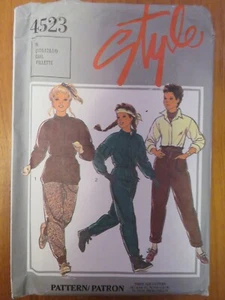 Style 4523 Sewing Pattern Girls Child Unlined Jacket Raglan Drawstring waist 14y - Picture 1 of 11