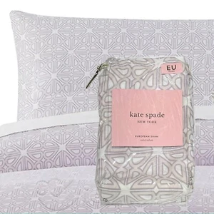 NEW Kate Spade Solid Velvet Euro Sham European Pillow Cover Case - Breeze Blocks - Picture 1 of 4