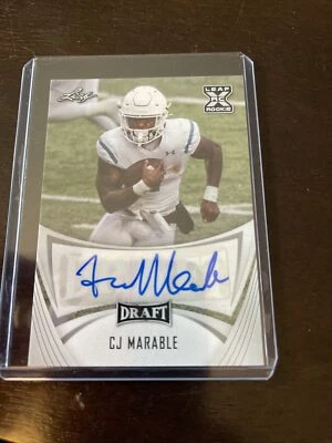 2021 Leaf Draft Football CJ Marable Rookie XRC Auto BA-CJM Coastal Carolina RC - Image 1 of 2