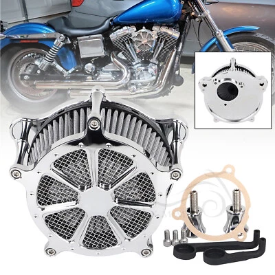 Chrome Air Cleaner Gray Intake Filter For Harley Street Road Glide CVO FXFBS 114 Foto 1 de 4