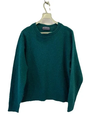 Vintage Puritan USA Made Shetland Wool Blend Crewneck Sweater Teal Green L #114 - Image 1 of 4