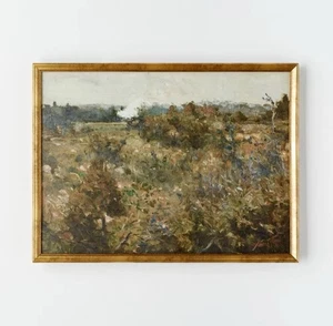 Thresholded Studio McGee Landscape Wall Art Rustic 24"x18" Canvas Antique - Picture 1 of 3