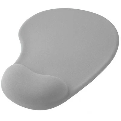 Mouse Pad Tappetino Desing Ergonomico Poggia-Polso in Silicone Gel Grigio - Immagine 1 di 4