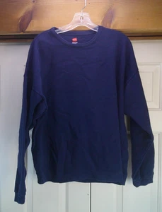 Hanes Premium Navy Blue Crewneck Sweatshirt Size XLarge - Picture 1 of 3