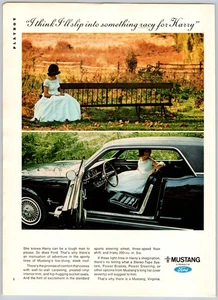 1966 FORD MUSTANG CAR AUTOMOBILE Vintage 8" X 11" Magazine Ad 1960's HTR32 - Picture 1 of 1