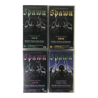 Spawn VHS Tape set The Original Animated Series Volume 1 2 3 4 Tested Free Post - Image 1 of 4