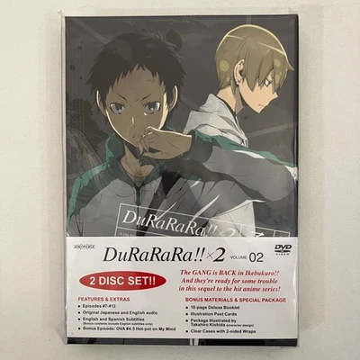 SEALED DuRaRaRa!! x2 Vol 2 Aniplex RightStuf Exclusive 2015 Region 1 4 NTSC DVD - Image 1 of 4