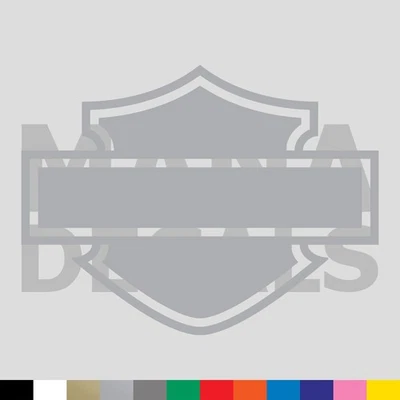 Pegatina calcomanía troquelada de vinilo con insignia Harley - escudo motociclista chopper Foto 1 de 2