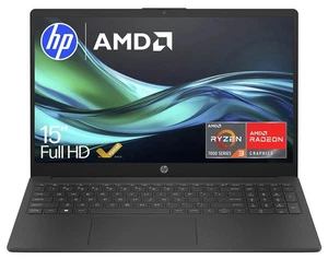 HP 15-fc0018na Laptop 15.6" AMD Ryzen 3 4GB RAM 128GB SSD Windows 11 - Picture 1 of 6