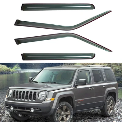 Подлинный солнцезащитный дефлектор защиты от дождя козырька дымчатого окна Jeep Patriot 2007-2018 годов выпуска - Изображение 1 из 4