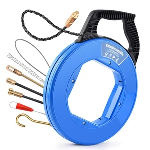 Kabeleinziehhilfe 30m inkl. 7 Adapter Kabel Einziehhilfe 4,5mm Einziehspirale - Bild 1 von 6