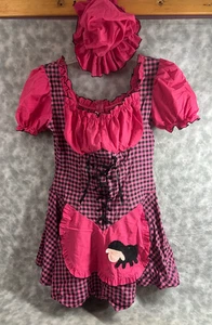 Disfraz Little Bo Peep/Lechera Campesina/Prairie con Sombrero Rosa Guinga M/L - Imagen 1 de 9