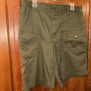 BSA Boy Scout Shorts Mens 38” Cargo Elastic Waist BSA USA Hiking Camping F463 - Picture 1 of 4