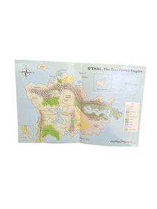 Shadow World Star Crown Empire Mapa 1989 Rolemaster G’thal RPG Doble Cara Raro - Imagen 1 de 14