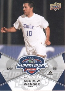 2012 Upper Deck MLS Soccer #181 Andrew Wenger RC Montreal Impact