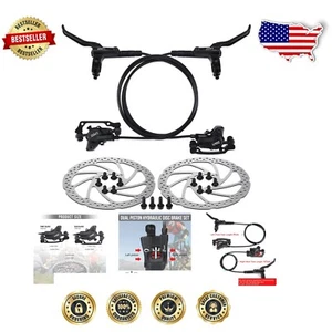 Aluminum Hydraulic Brake System for Mountain & E-Bikes - 160mm Rotors Included - Picture 1 of 8