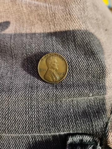 1945 No Mint Mark Wheat Penny Circulated EXTREMELY RARE 1c US Coin Cover