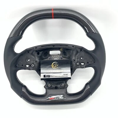 Real Carbon Fiber Steering Wheel Fit For Chevrolet Corvette C7 2014-2019 Foto 1 de 4