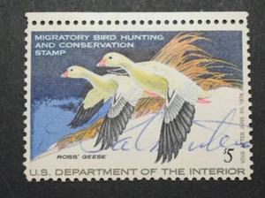 1977 US Stamp Scott #RW44 - $5 -Duck Hunting Stamp - Used/NH/OG/VF - Picture 1 of 2