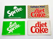 Set of 4 Coke Diet Coke Sprite Sticker USA Stickers Decal 1990