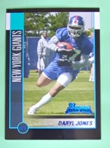 2002 Bowman Football Card #187 Daryl Jones novato - New York Giants - Imagen 1 de 2