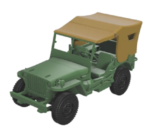 Larsenal	3D 400 072	1:400 Jeep Willys covered x 10 - Photo 1/1