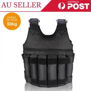 50KG Weighted Vest Adjustable Weight Vests MMA Gym Training Exercise Sport New - Picture 1 of 12