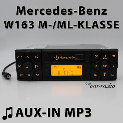Mercedes W163 Radio Audio 10 BE3100 MP3 AUX-IN Becker Kassettenradio M ML Klasse - Bild 1 von 4