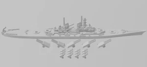 Montana - Marina de los Estados Unidos - Torreta giratoria - Wargaming - Miniatura naval - Imagen 1 de 3