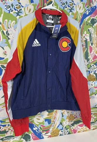 Adidas Men's NHL Colorado Avalanche Jacket Retro 2.0 Full Snap Size Large OOS! Cover