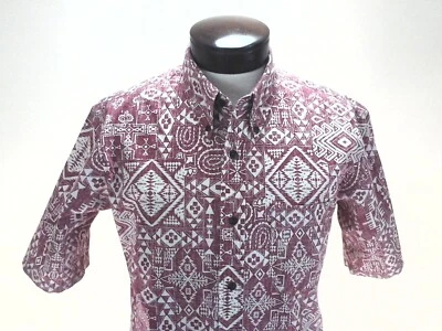 Pendleton Surf x REYN SPOONER Hawaiian Shirt Red Geometric Aloha Button Men's M - Image 1 of 4