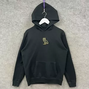 OVO Hoodie Mens Medium Black Drake Octobers Very Own Embroidered Owl Jumper - Picture 1 of 11